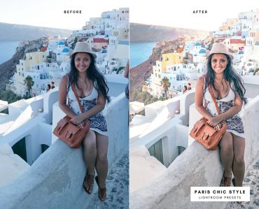 Before & After Santorini Greece Lightroom Presets 1.1 Desktop Mobile Instagram Blog Fashion Lifestyle Travel Paris Chic Style 3