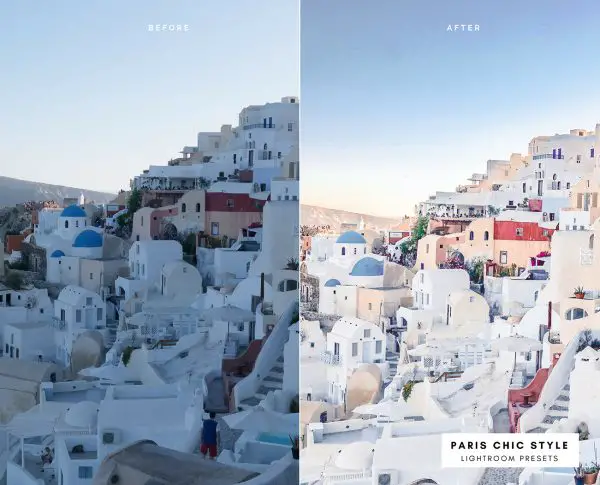 Before & After Santorini Greece Lightroom Presets 1.1 Desktop Mobile Instagram Blog Fashion Lifestyle Travel Paris Chic Style 4