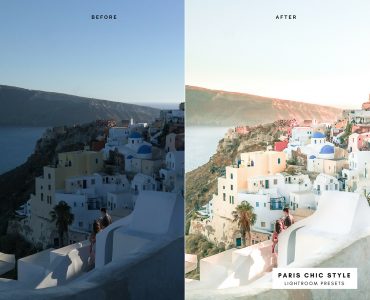 Before & After Santorini Greece Lightroom Presets 1.1 Desktop Mobile Instagram Blog Fashion Lifestyle Travel Paris Chic Style 5