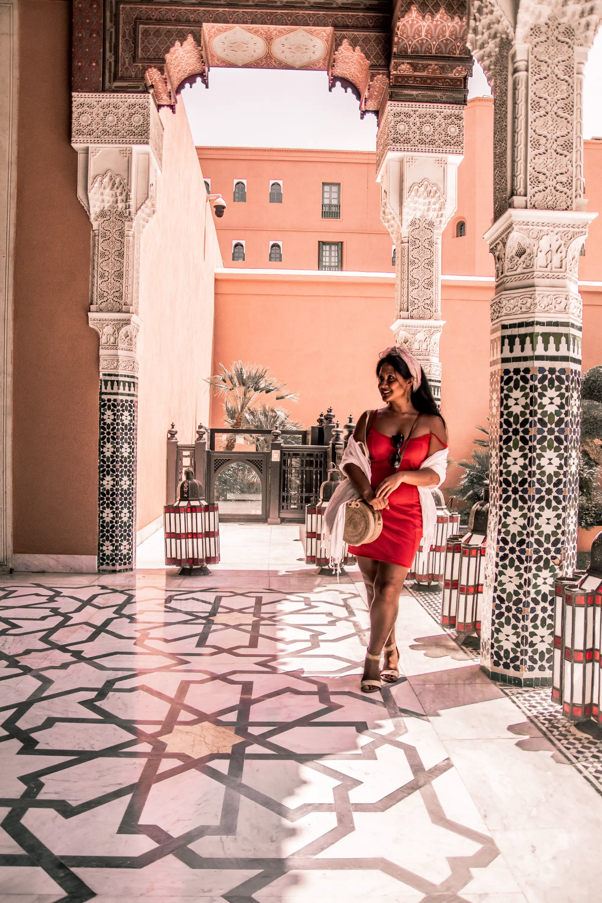 What Color Shoes To Wear With A Red Dress How To Wear A Summer Red Dress What To Wear In Morocco Marrakech Paris Chic Style 9