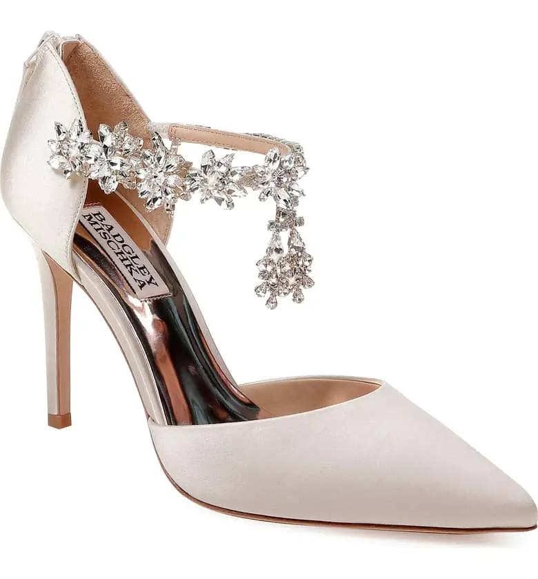 What Color Shoes To Wear With A Red Dress White Shoes Venom Crystal Embellished Pump BADGLEY MISCHKA Price Paris Chic Style 8