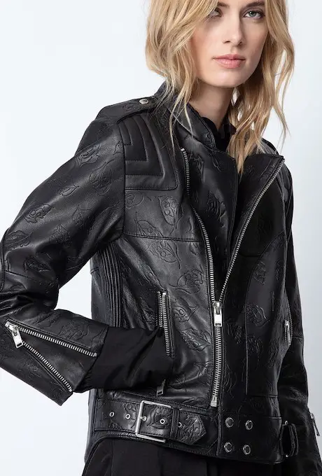 French Clothing Brand Zadig Voltaire Parisian Style Leather Jacket Paris Chic Style