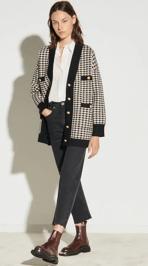 French Clothing Fashion Brand Parisian Style Cardigan Jacket Paris Chic Style
