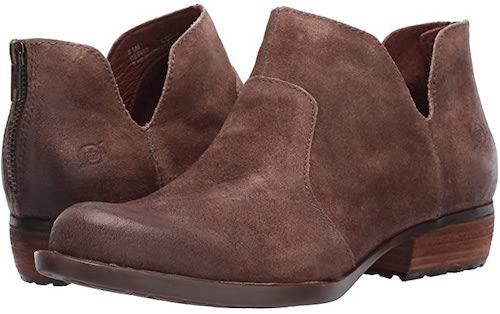 Most Comfortable Bootie For Women For Walking, Travel, Work, Street Style Born Parisian Style Brown Suede Boots Paris Chic Style 6