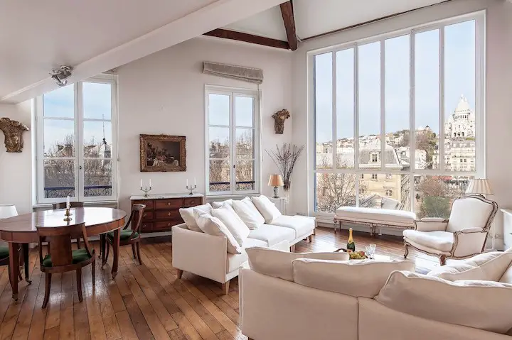 Romantic French Home Airbnb In Paris With Montmartre & Sacre Couer Views Paris Loft Apartment For Rent Paris Chic Style