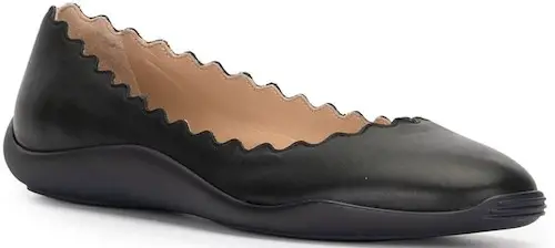 Chloe Parisian Black Leather French Ballet Flats For Walking Work Travel Everday Street Style Shoes Paris Chic Style