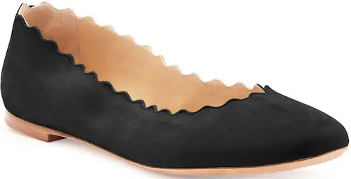 Chloe Parisian Black Suede French Ballet Flats For Walking Work Travel Everday Street Style Shoes Paris Chic Style