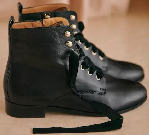 Sezane Parisian Fashion French Boots For Walking Work Travel Sightseeing Parisian Streetstyle Shoes Paris Chic Style