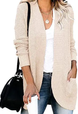 Chic Comfortable Cocoon Cardigan For Spring Fall Winter Chunky Long Knit Draped Sweater Paris Chic Style