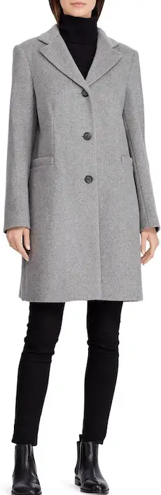 Ralph Lauren Best Coats For Women Wool Blend Grey Reefer Coat Paris Chic Style