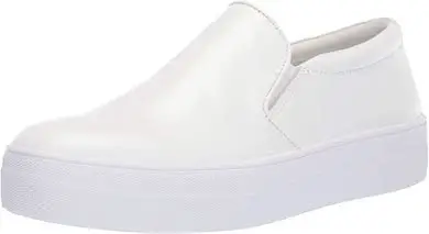 Comfortable Slip On White Sneakers For Women- Steve Madden Women's Gills Fashion Sneaker Paris Chic Style
