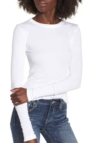 Minimalist Long Sleeve T Shirts Women Winter Capsule Wardrobe Paris Chic Style