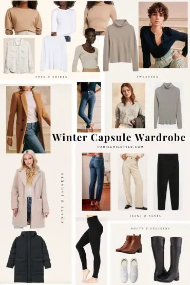 Best Winter Capsule Wardrobe Minimalist Winter Outfits Paris Chic Style French Neutral