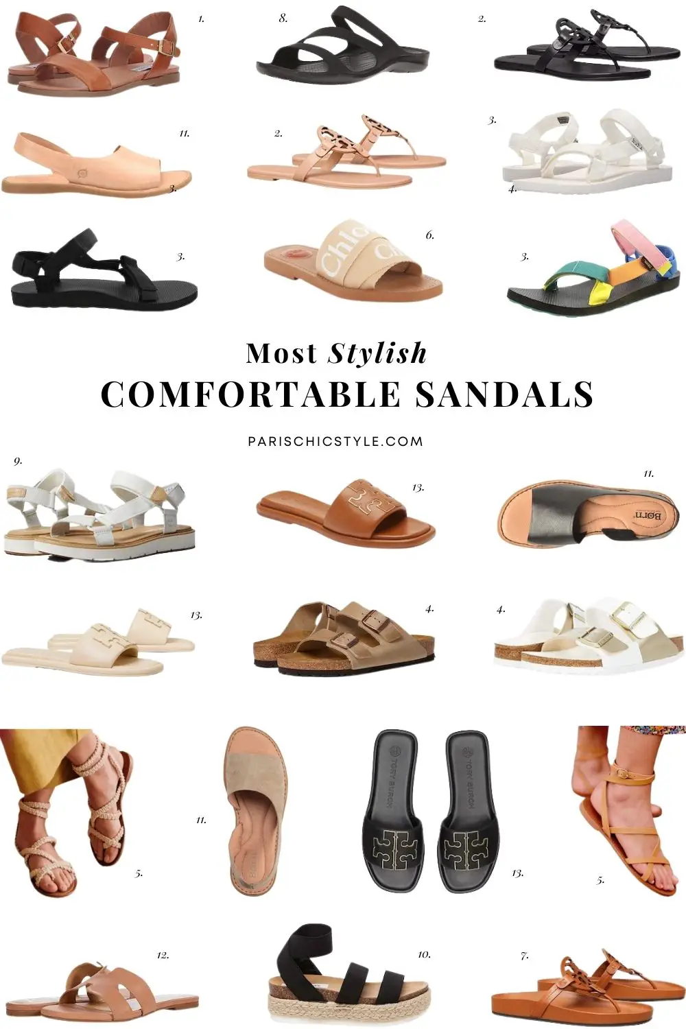 Most Comfortable Sandals For Women Walking Travel Street Wear Parisian Sandals French Sandals Paris Chic Style