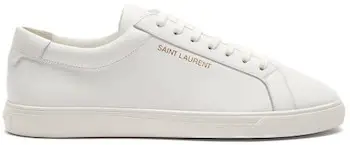 Dress Sneakers For Women- Saint Laurent Andy Leather Trainers Fashionable Sneakers For Everyday, Travel, Walking Paris Chic Style