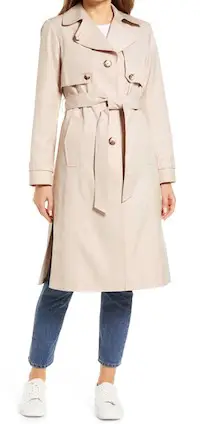 Stylish Trench Coats For Women- Sam Edelman Water Repellent French Trench Coat For Travel